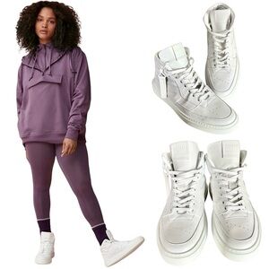 Human Nation Sneakers Women’s Size 9.5 White Leather High-Top Sport Shoe New!